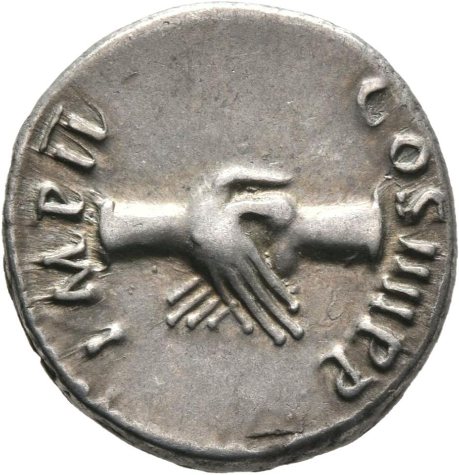 Nerva, Silver denarius, collection photograph Mainz-ID187, reverse