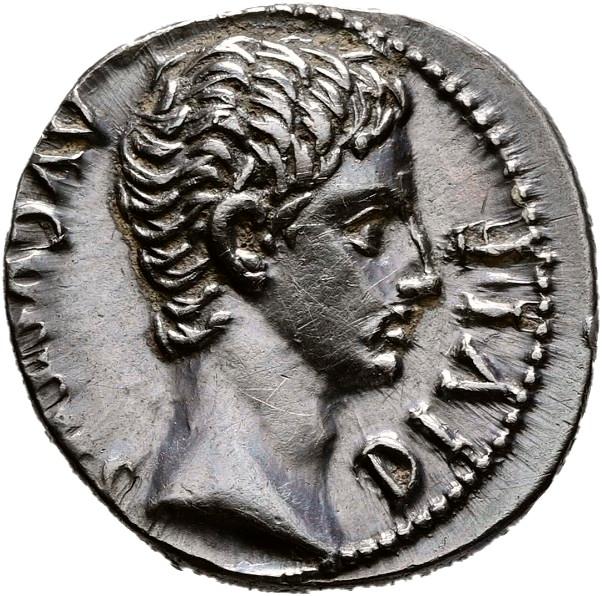 Augustus, Silver denarius, collection photograph Hamburg-ID2769, obverse