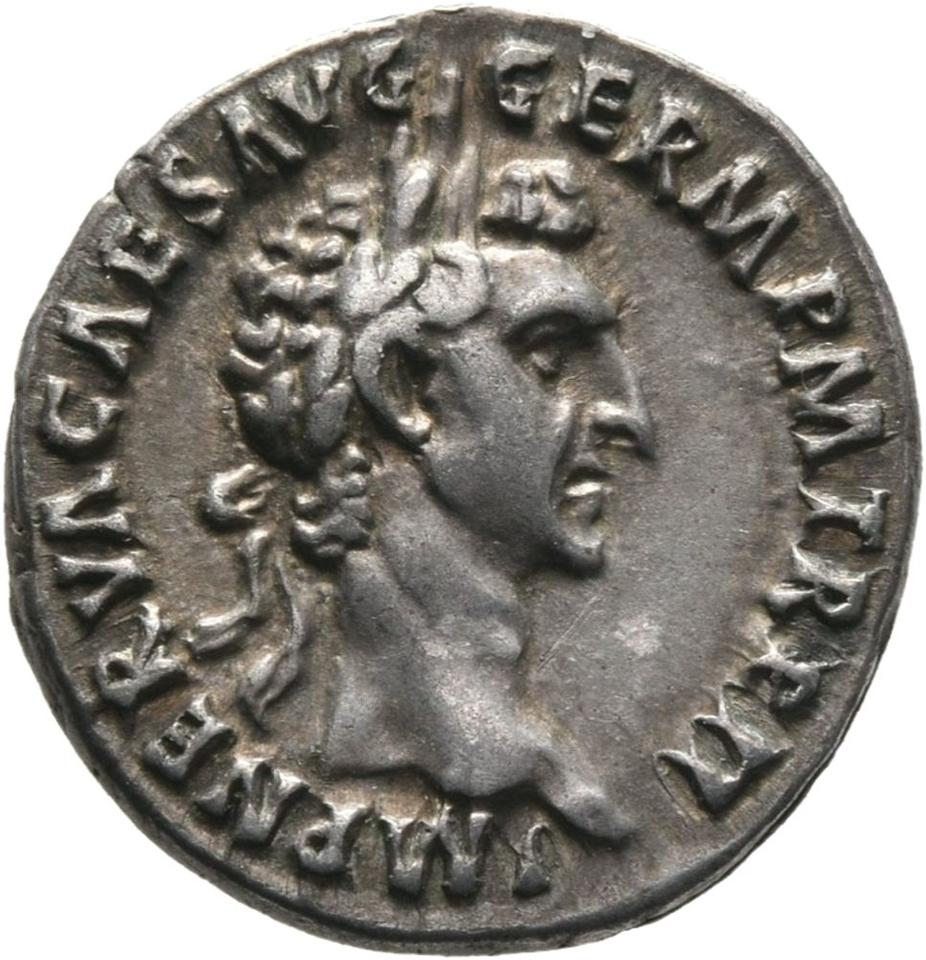 Nerva, Silver denarius, collection photograph Mainz-ID187, obverse