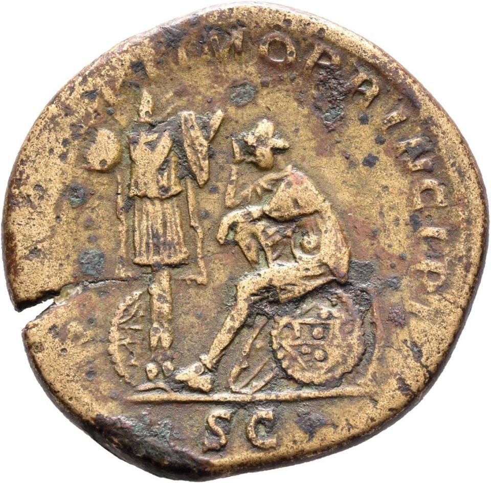 Trajan, Bronze sestertius, collection photograph Mainz-ID205, reverse