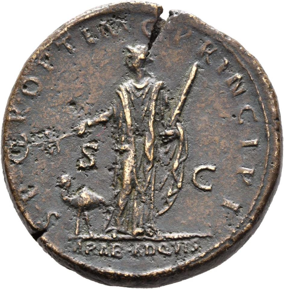 Trajan, Bronze sestertius, collection photograph Mainz-ID206, reverse