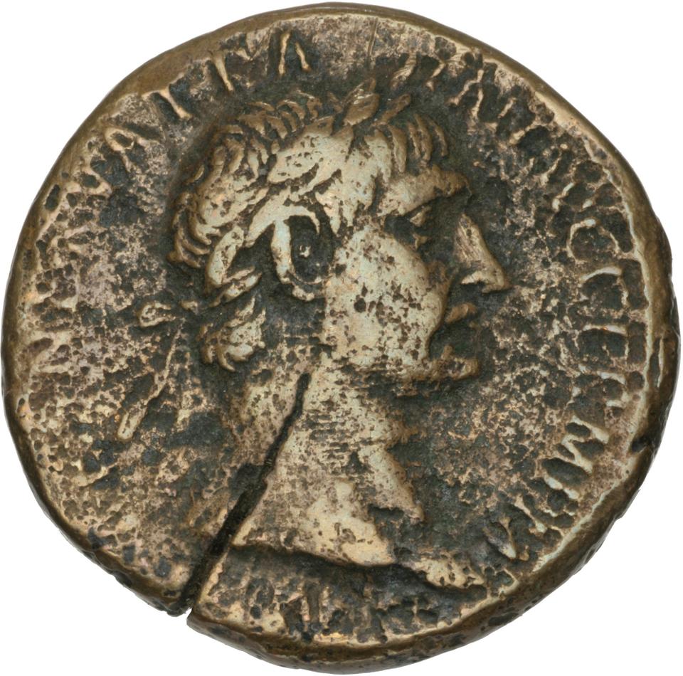 Trajan, Bronze sestertius, collection photograph Herzog-ID60, obverse