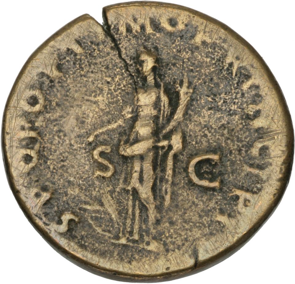 Trajan, Bronze sestertius, collection photograph Herzog-ID61, reverse