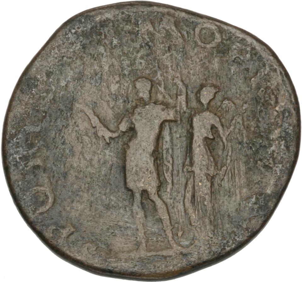 Trajan, Bronze sestertius, collection photograph Herzog-ID65, reverse
