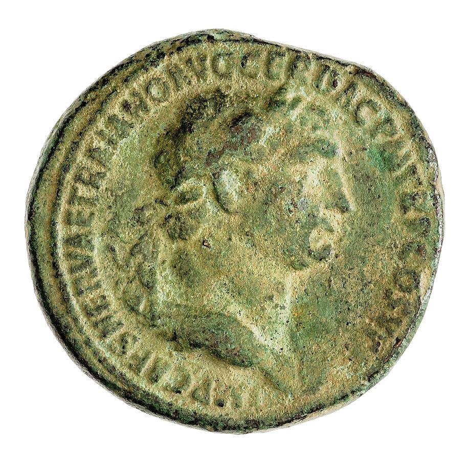 Trajan, Bronze sestertius, collection photograph ANS-1995.11.1801, obverse