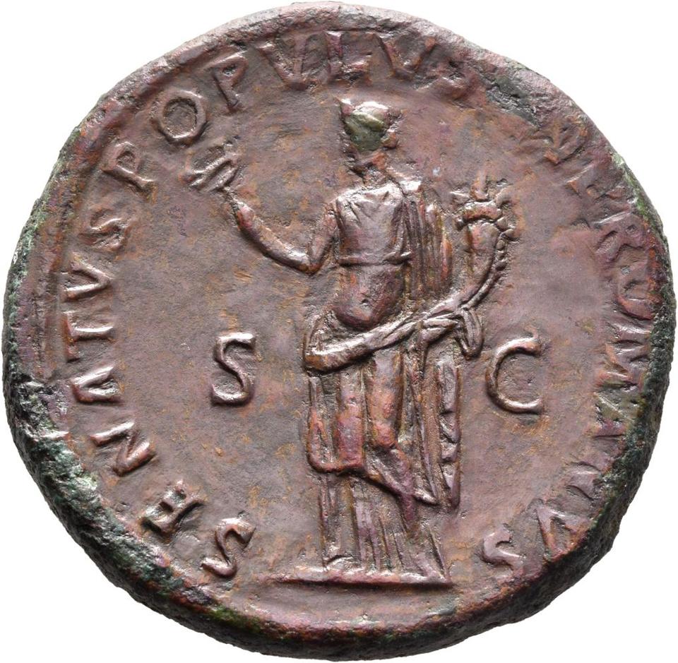 Trajan, Bronze sestertius, collection photograph Mainz-ID207, reverse