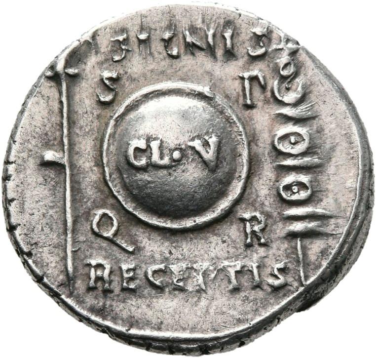 Augustus, Silver denarius, collection photograph Mainz-ID441, reverse