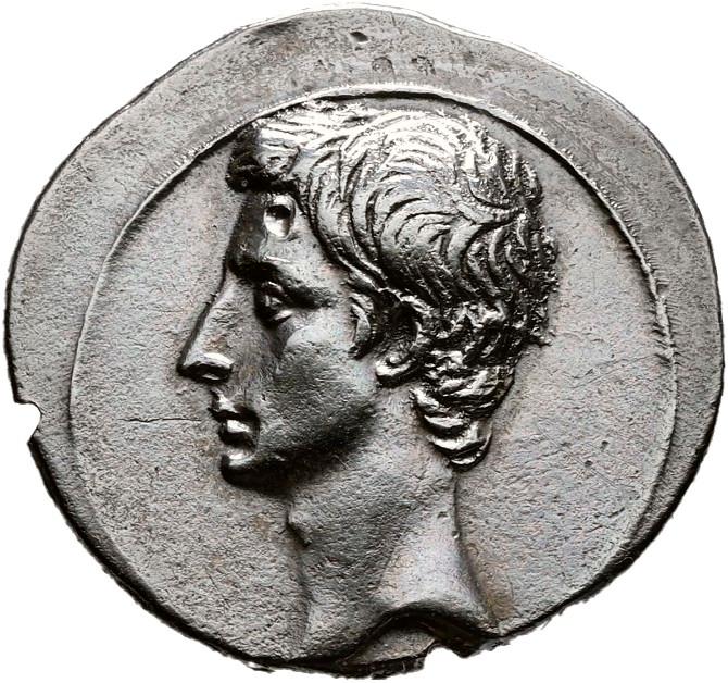 Augustus, Silver denarius, collection photograph Hamburg-ID2770, obverse