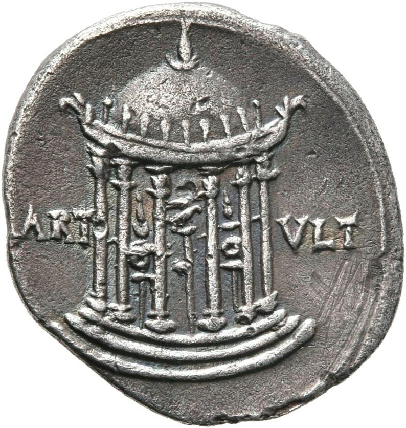 Augustus, Silver denarius, collection photograph Mainz-ID301, reverse