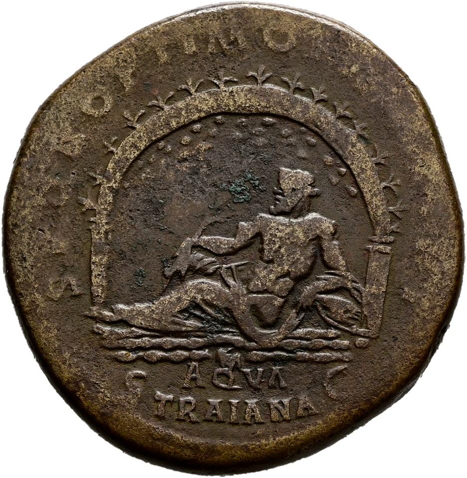 Trajan, Bronze sestertius, collection photograph Hamburg-ID589, reverse