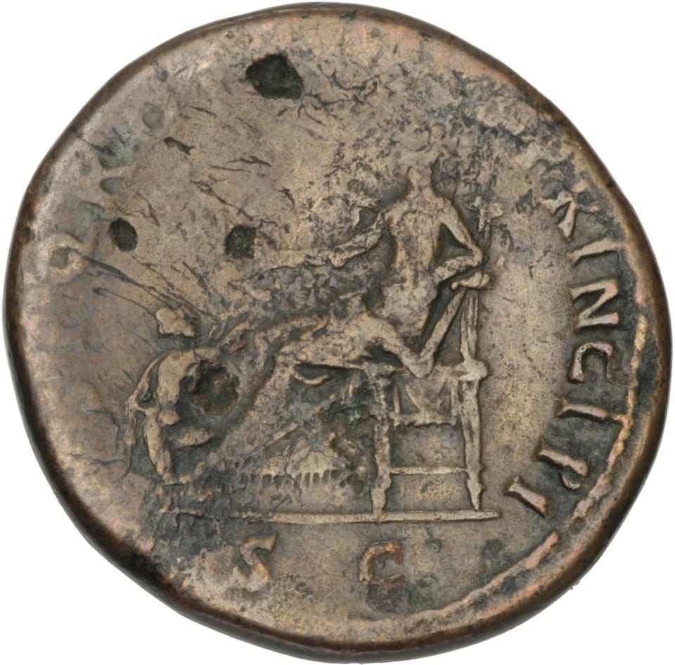 Trajan, Bronze sestertius, collection photograph Herzog-ID20, reverse