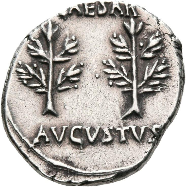 Augustus, Silver denarius, collection photograph Mainz-ID442, reverse