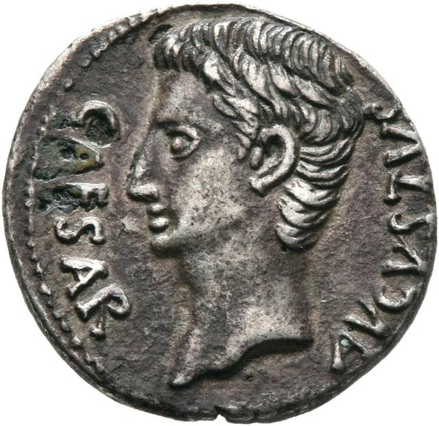 Augustus Denarius, RIC I (second edition) Augustus 40B, obverse