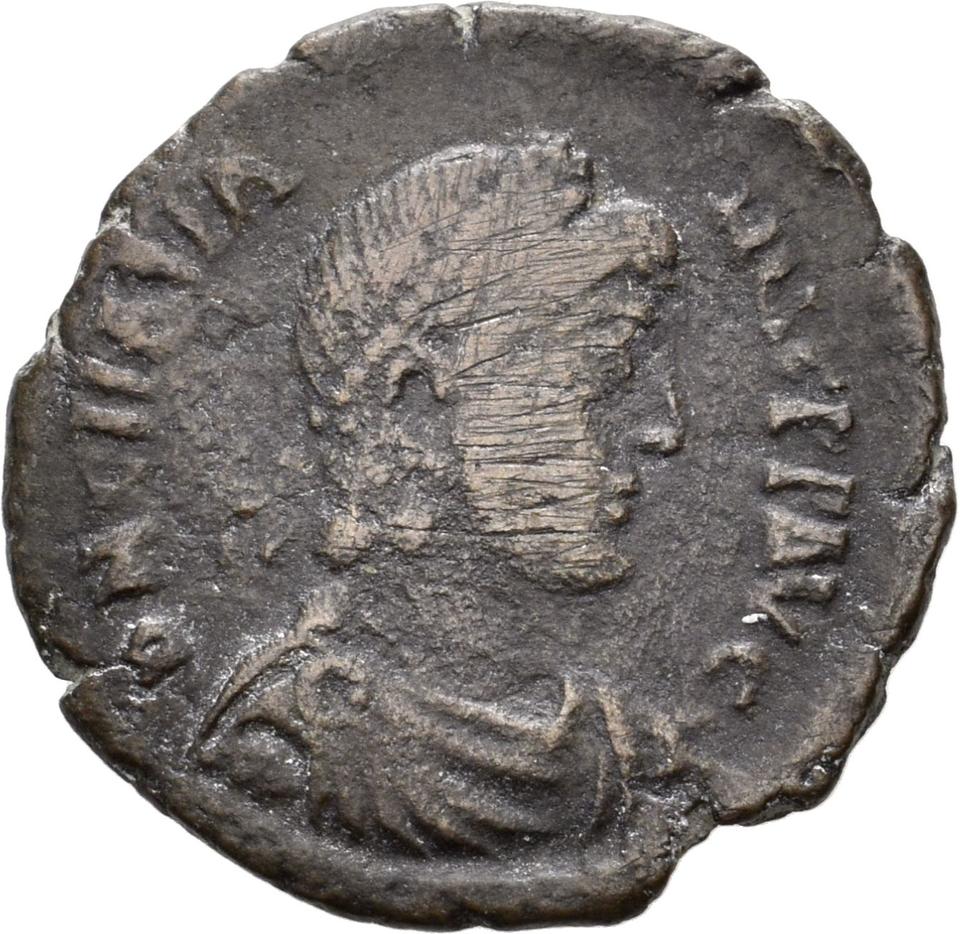 Theodosius I, copper-alloy ae3, collection photograph Konstanz-ID61, obverse