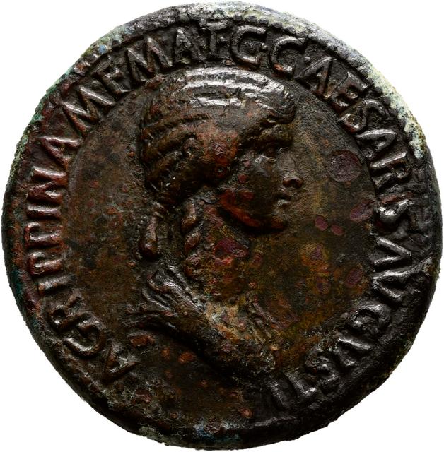 Agrippina Sestertius, RIC I (second edition) Gaius/Caligula 55, obverse
