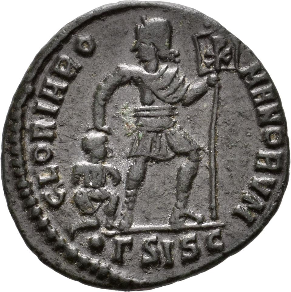 Valentinian I, copper-alloy ae3, collection photograph Konstanz-ID7, reverse