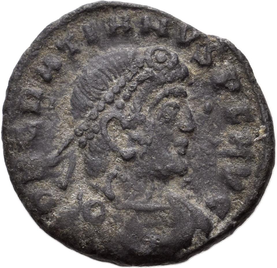 Valentinian I, copper-alloy ae3, collection photograph Konstanz-ID13, obverse