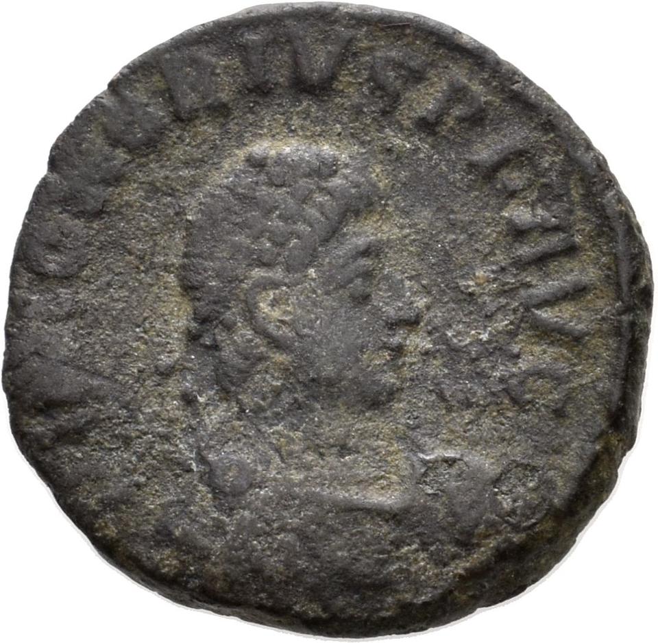 Theodosius I, copper-alloy ae3, collection photograph Konstanz-ID33, obverse