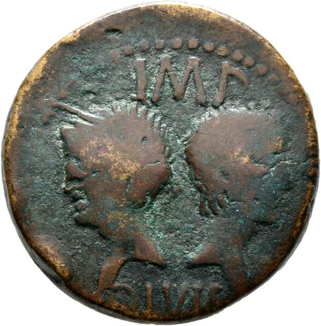 Augustus Orichalcum Dupondius, obverse