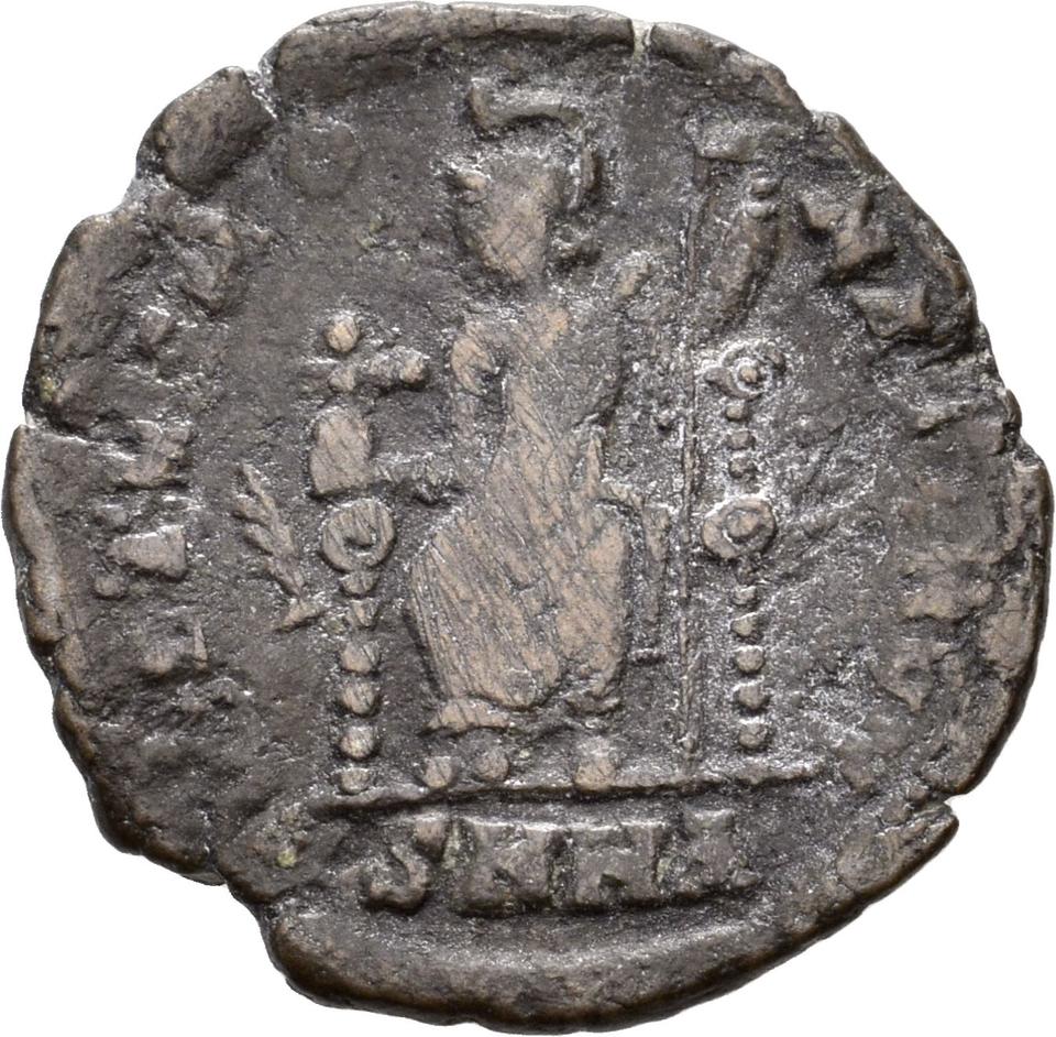 Theodosius I, copper-alloy ae3, collection photograph Konstanz-ID61, reverse