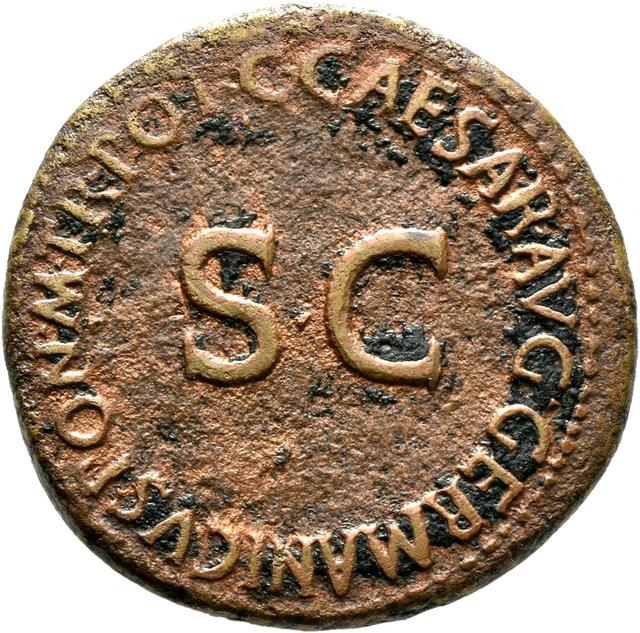 Caligula Dupondius, RIC I (second edition) Gaius/Caligula 34, reverse