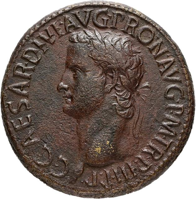 Caligula Sestertius RIC I (second edition) Gaius/Caligula 46, obverse