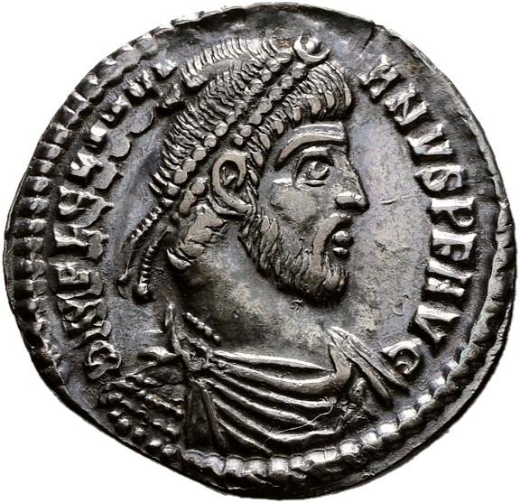 Julian II Silver Reduced Siliqua, obverse