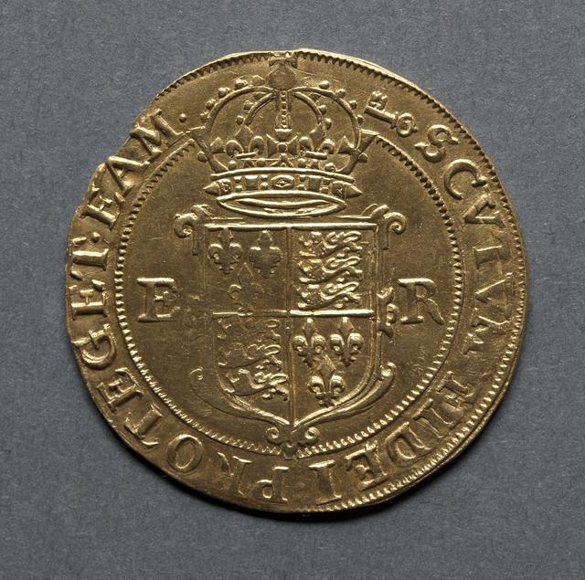 Elizabeth I, Gold Pound of Twenty Shillings, Kingdom of England, reverse