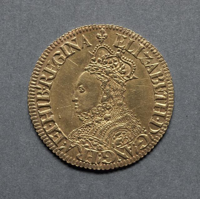 Elizabeth I Gold Milled Half Pound, Kingdom of England, obverse