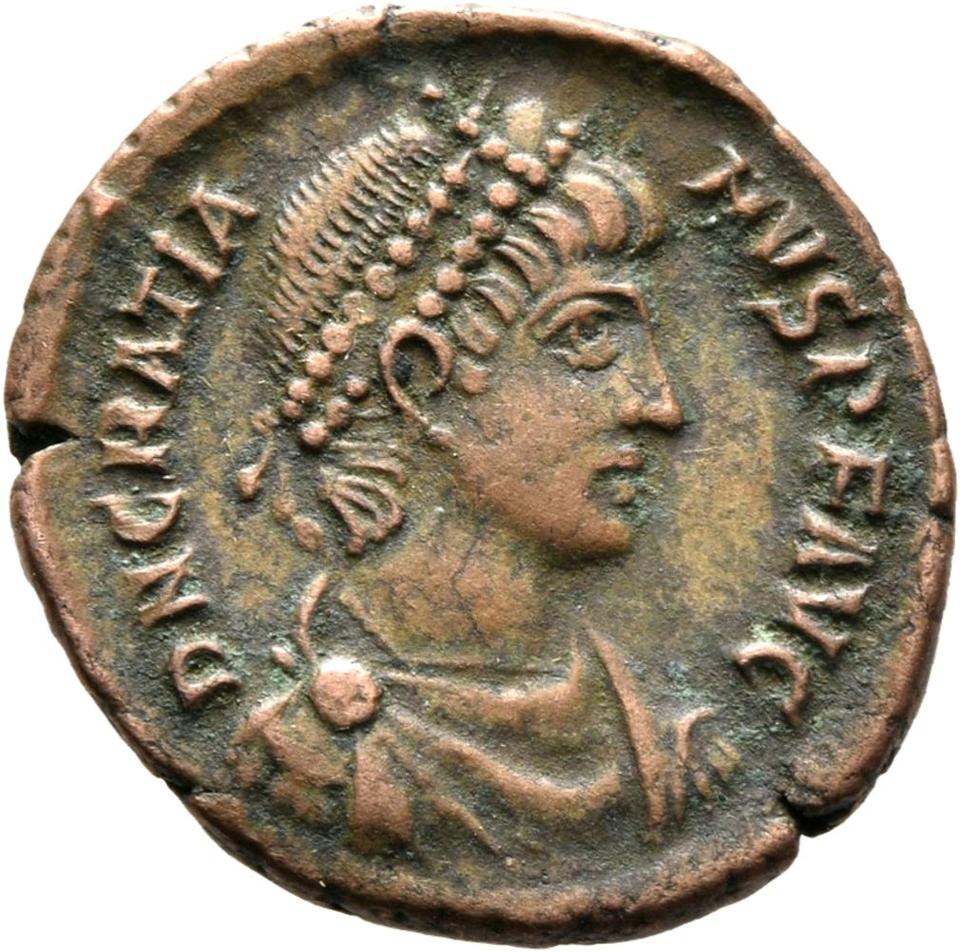 Theodosius I, copper-alloy ae3, collection photograph Mainz-ID955, obverse