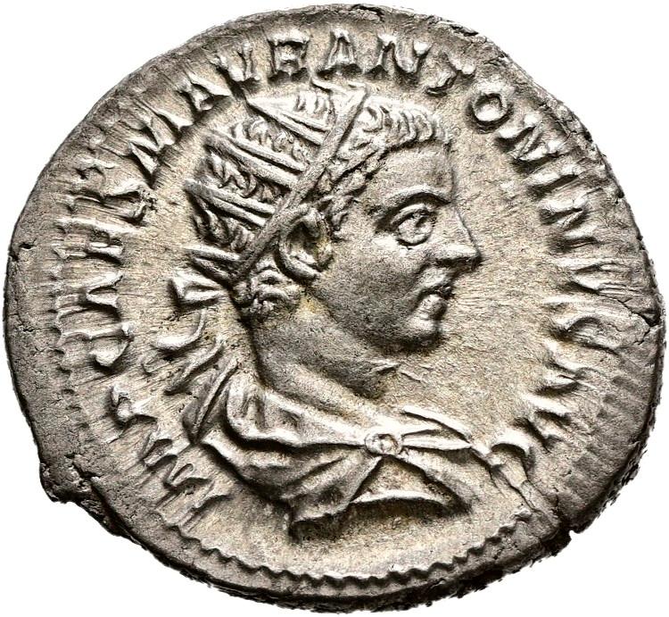 Elagabalus, silver antoninianus, collection photograph Hamburg-ID953, obverse