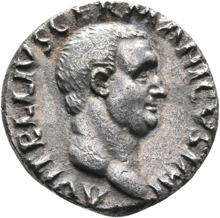 Vitellius, Silver denarius, collection photograph Mainz-ID592, obverse