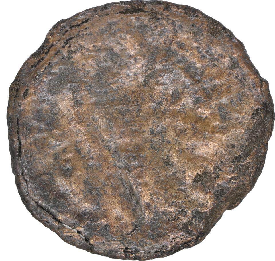 Ptolemy II Philadelphus, copper-alloy diobol, collection photograph CEAlex-3958, reverse
