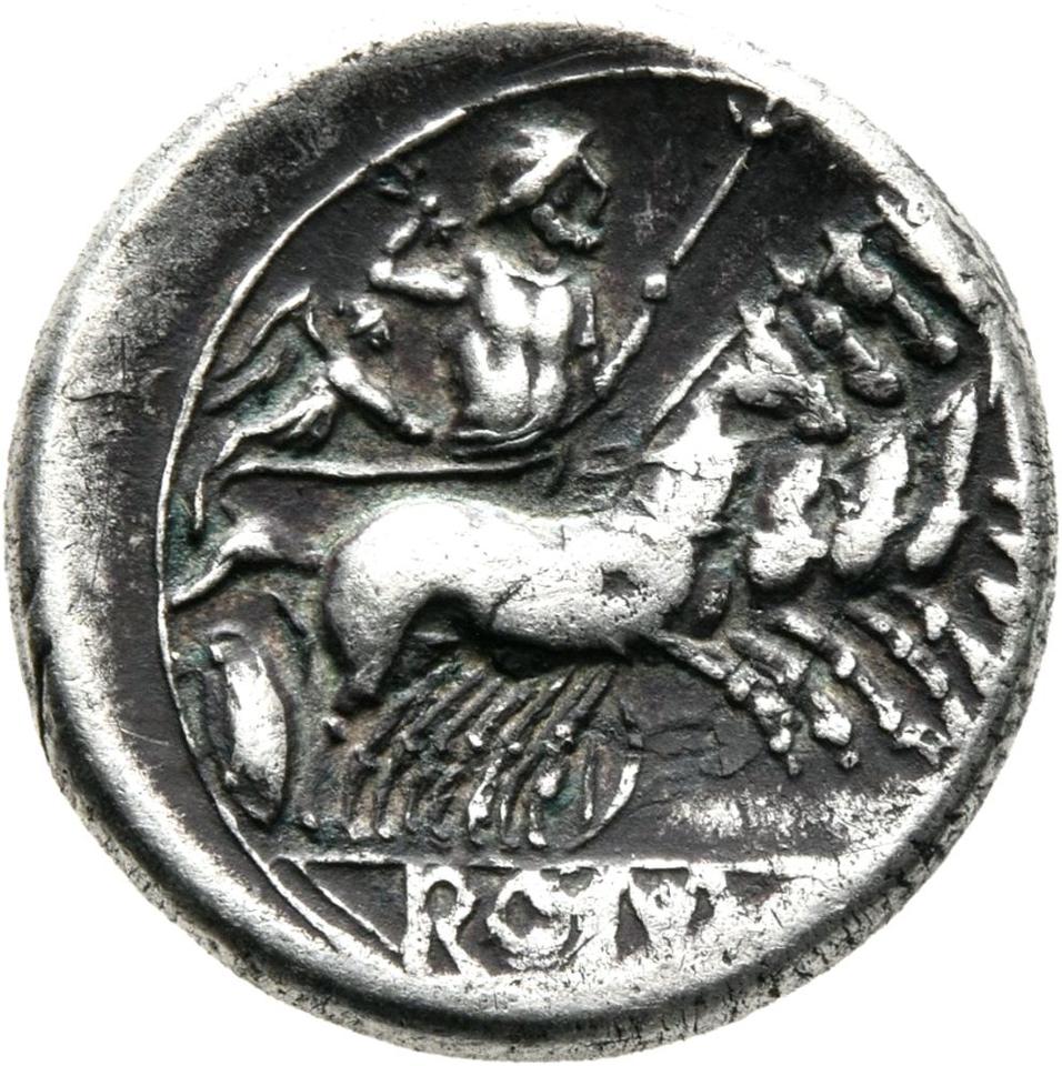 Roman Republic, silver didrachm, collection photograph Mainz-ID281, reverse