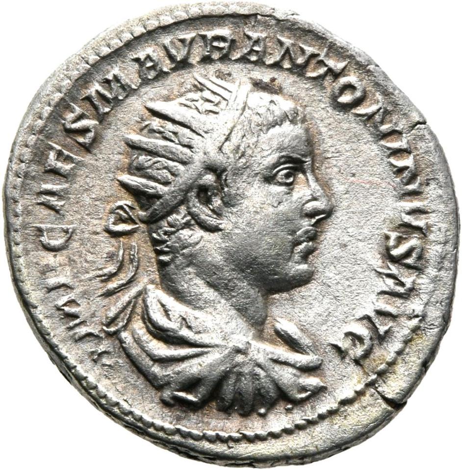 Elagabalus, silver antoninianus, collection photograph Mainz-ID526, obverse