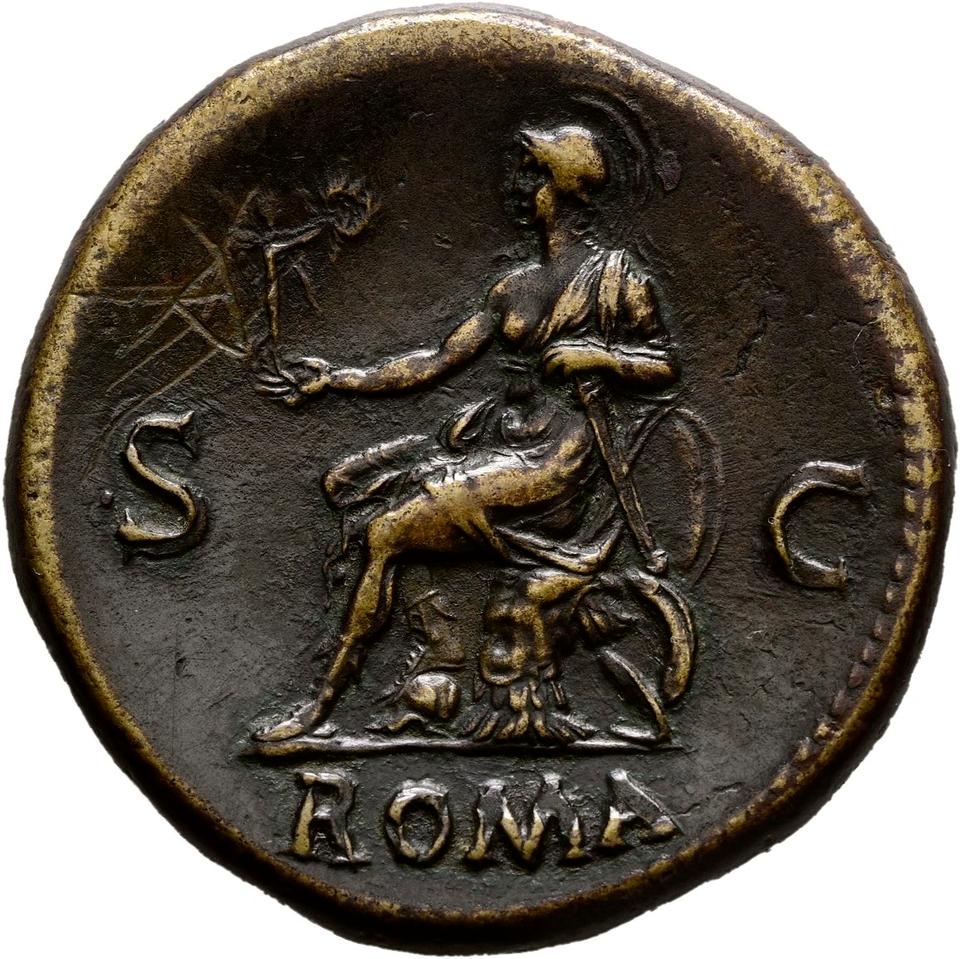 Nero, Bronze sestertius, collection photograph Hamburg-ID2787, reverse
