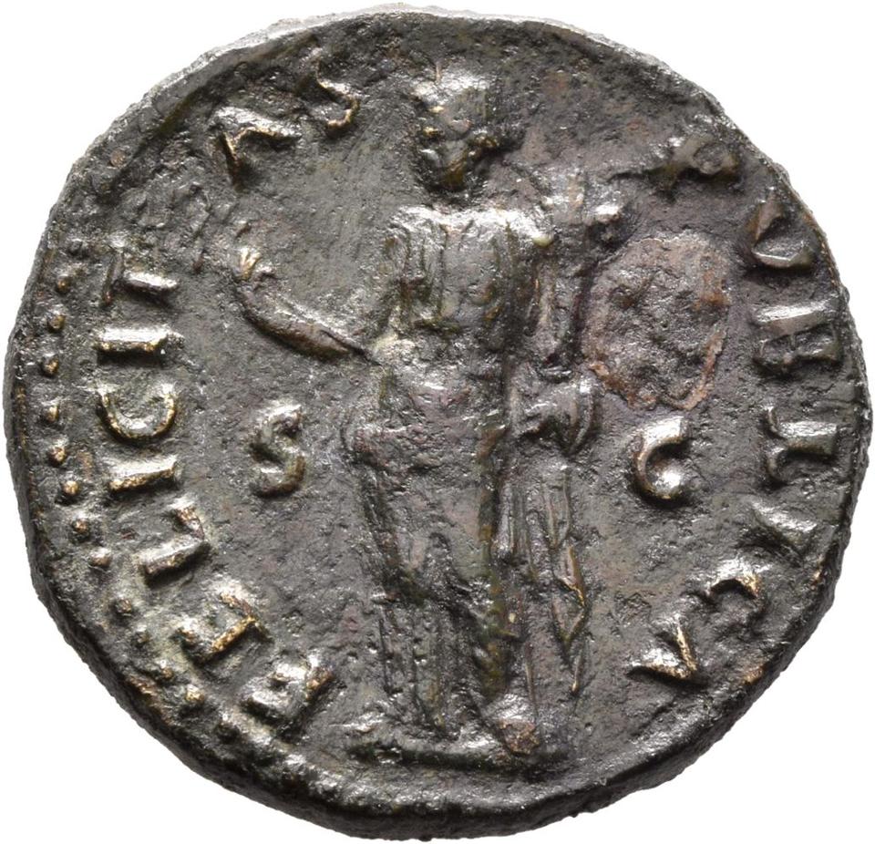 Vespasian, copper-alloy dupondius, collection photograph Mainz-ID609, reverse