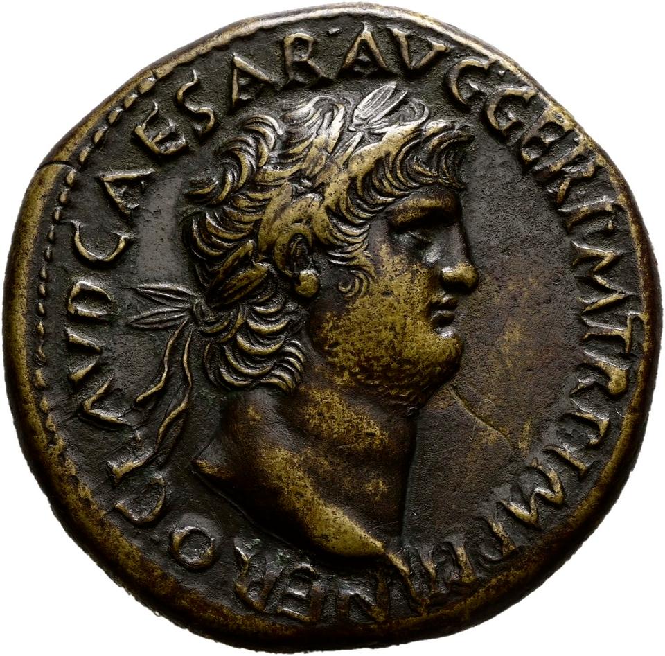 Nero, Bronze sestertius, collection photograph Hamburg-ID2787, obverse