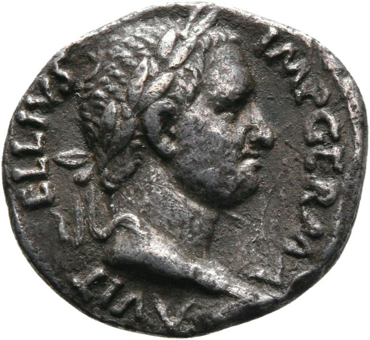 Vitellius, Silver denarius, collection photograph Mainz-ID591, obverse