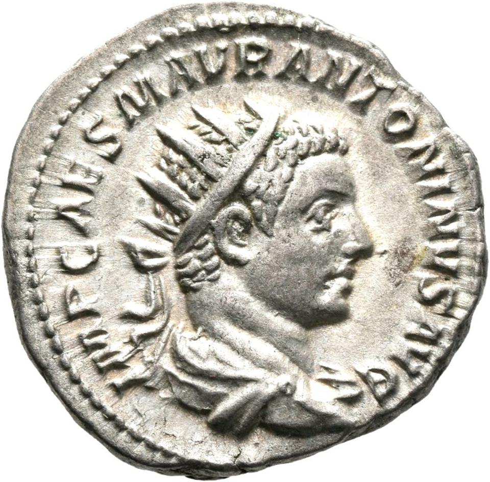 Elagabalus, silver antoninianus, collection photograph Mainz-ID555, obverse