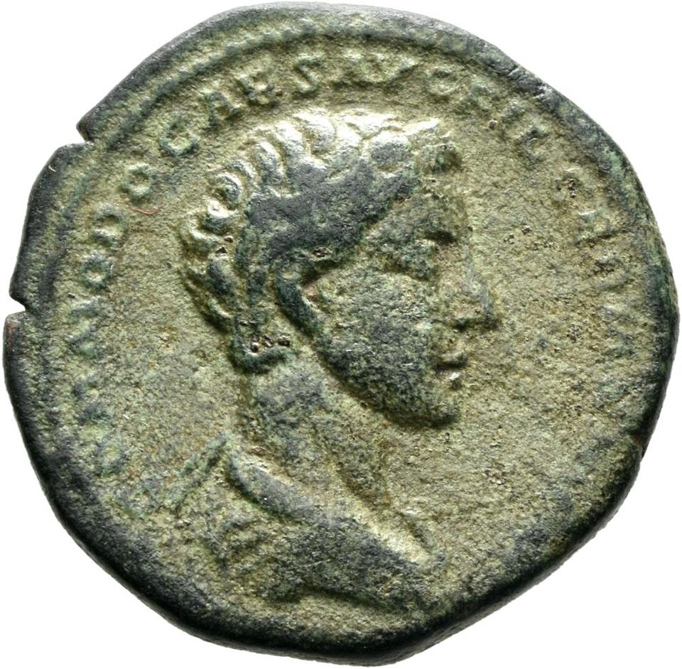 Marcus Aurelius, Bronze as, collection photograph Mainz-ID365, obverse