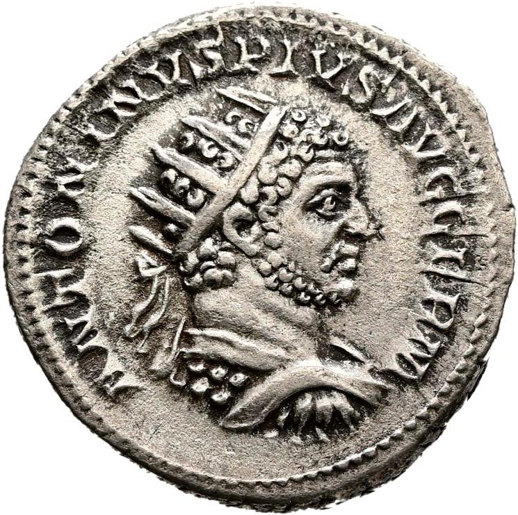 Caracalla, silver antoninianus, collection photograph Hamburg-ID905, obverse