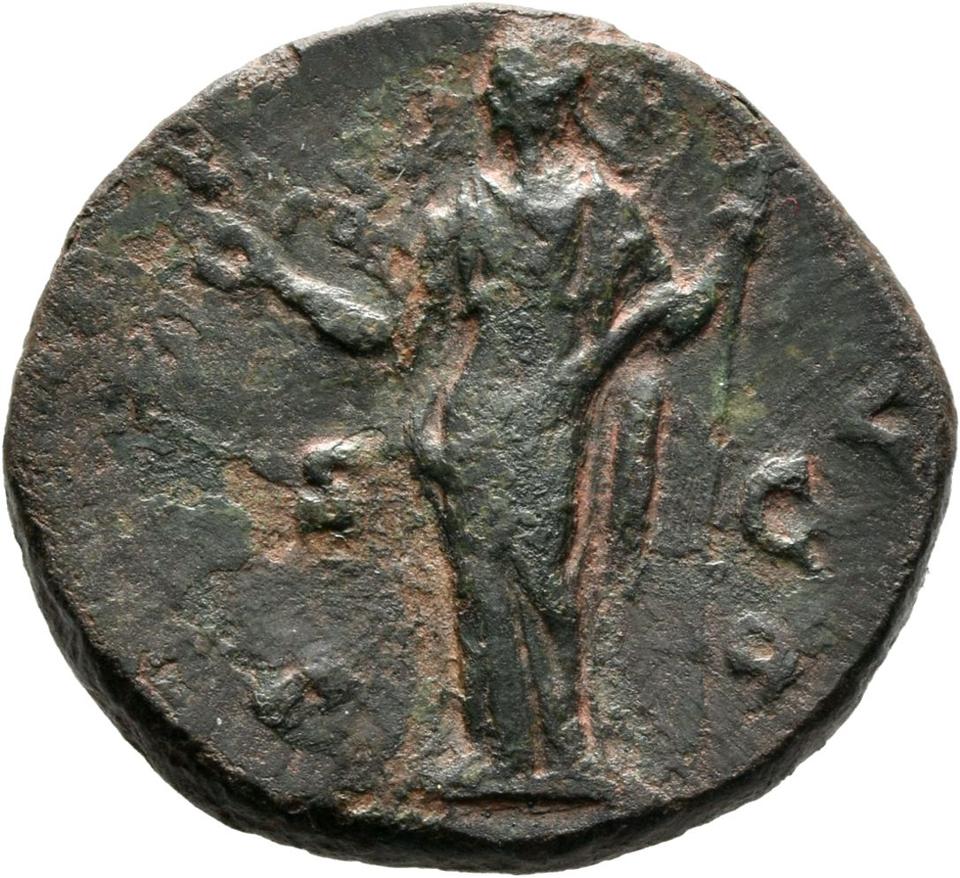 Marcus Aurelius, Bronze as, collection photograph Mainz-ID364, reverse