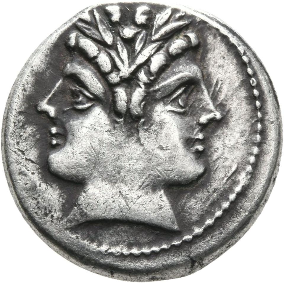 Roman Republic, silver didrachm, collection photograph Mainz-ID281, obverse