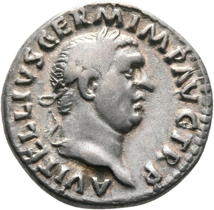 Vitellius, Silver denarius, collection photograph Mainz-ID593, obverse