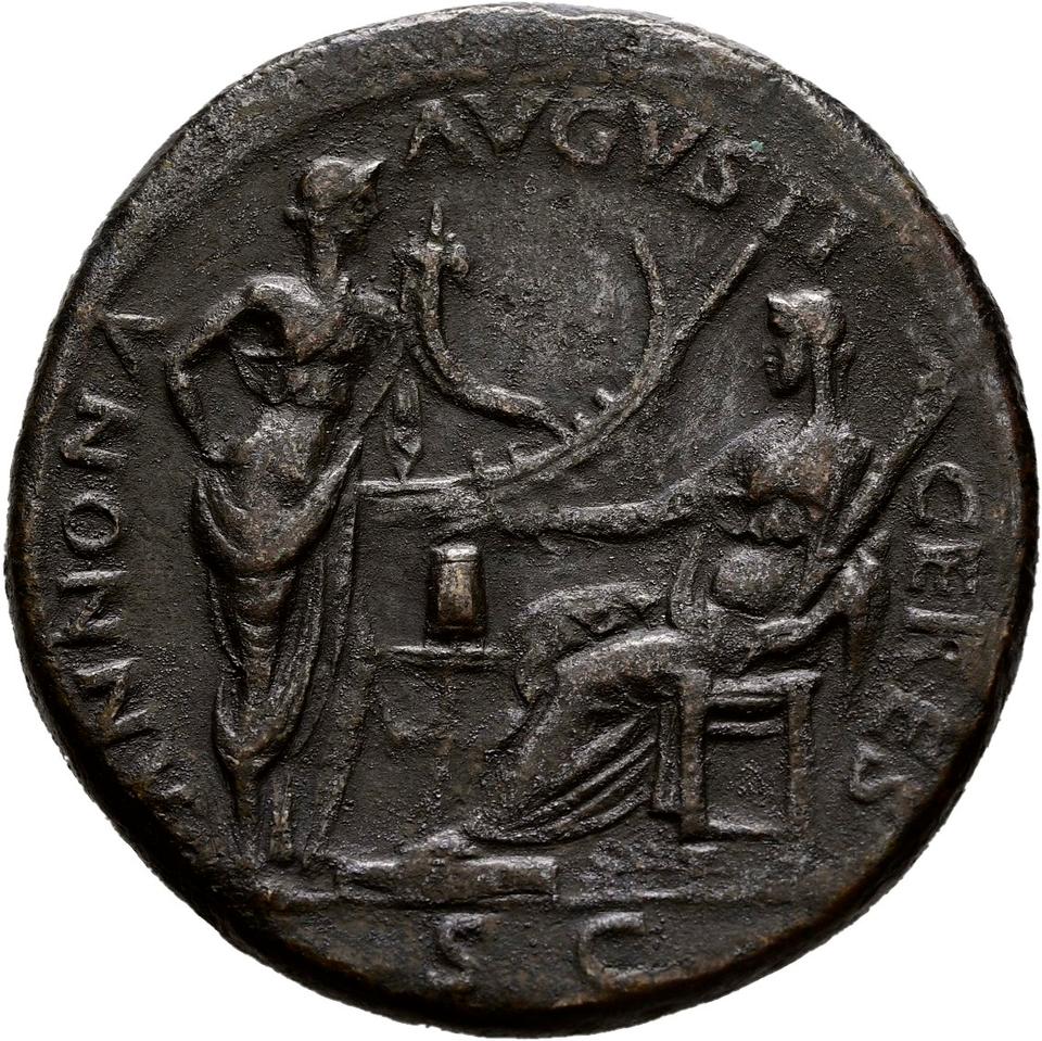 Nero, Bronze sestertius, collection photograph Hamburg-ID419, reverse