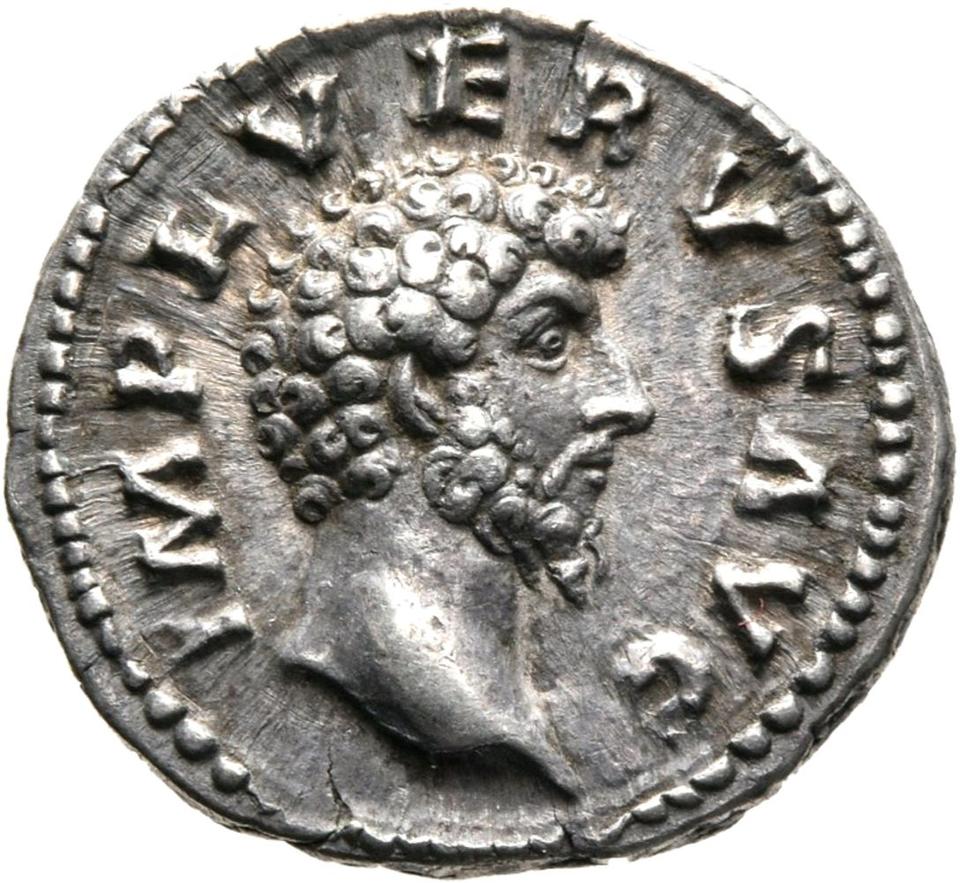Marcus Aurelius, silver denarius, collection photograph Mainz-ID367, obverse