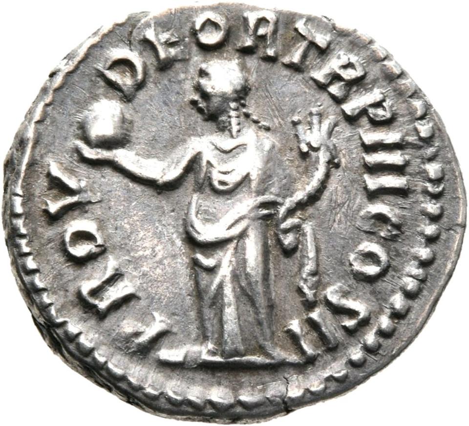 Marcus Aurelius, silver denarius, collection photograph Mainz-ID367, reverse