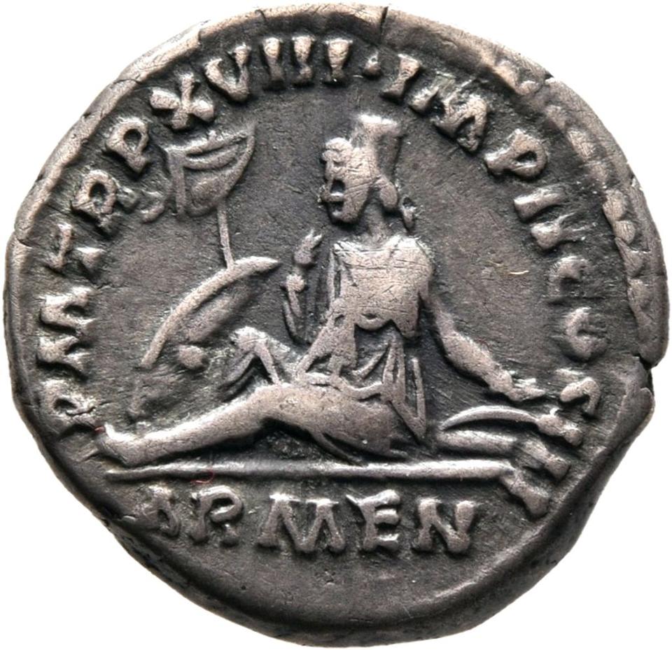 Marcus Aurelius, silver denarius, collection photograph Mainz-ID342, reverse