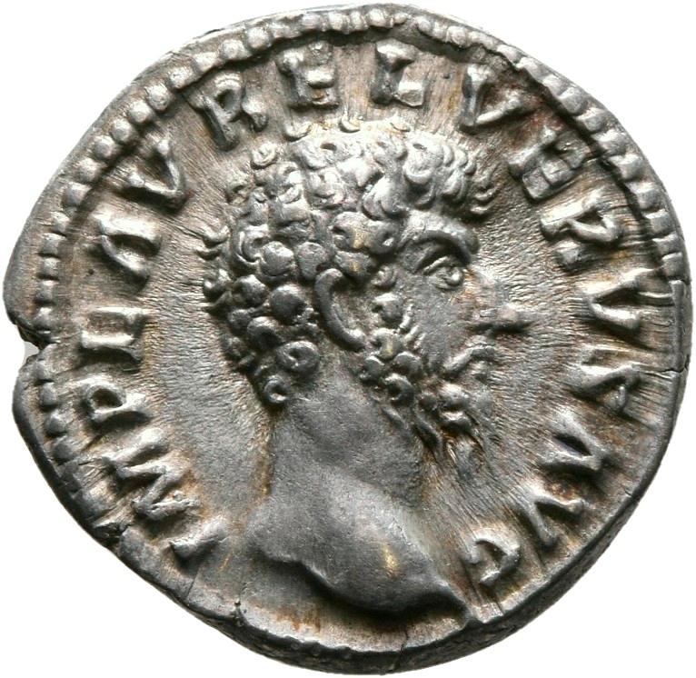 Marcus Aurelius, silver denarius, collection photograph Mainz-ID350, obverse
